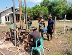 Pembuatan Sumur Bor bagi Masyarakat Dilakukan oleh Personil Kodim 1601/Sumba Timur