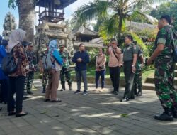 Anggota Koramil melaksanakan Pam Gladi Sopause ACDFM Di Desa Wisata Penglipuran
