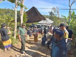 Babinsa Selulung Amankan Upacara Ngaben Di Desa Binaan