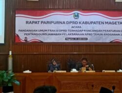 Rapat Paripurna Penyampaian Pandangan Umum Fraksi Atas Pelaksanaan Raperda APBD Tahun Anggaran 2022