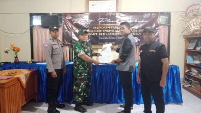 Babinsa Sekardadi Hadiri Giat Rapat Pleno Terbuka Rekapitulasi DPSHP Akhir Pemilu 2024