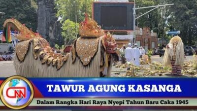Berita Video: Sakral !! PHDI Jembrana Sentralkan Tawur Agung Kasanga Nyepi 1945 Di Catus Pata Kabupaten Jembrana