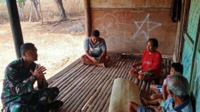 Melalui Komsos Babinsa Himbau Warga Tidak Membakar Lahan