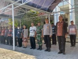 Dandim Mengikuti Apel Serentak Satuan Keamanan Lingkungan Dalam Rangka Pemilu Serentak