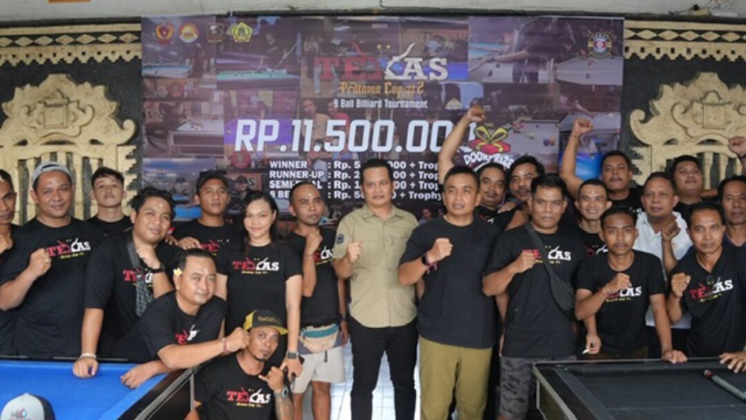 Bupati Kembang Hartawan Buka Turnamen Billiard “Texas Pratama Cup II”