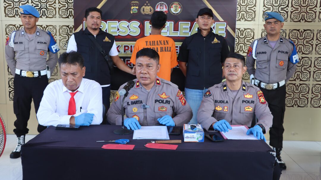 Gerak Cepat Polres Jembrana, Pelaku Pembobolan Pura Ditangkap Dalam 24 Jam