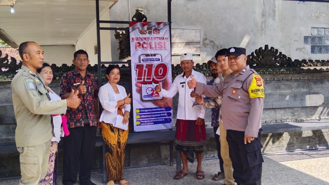 Bhabinkamtibmas Polres Jembrana Gencar Sosialisasikan Layanan 110 Ke Warga, Biar Tambah Aman!