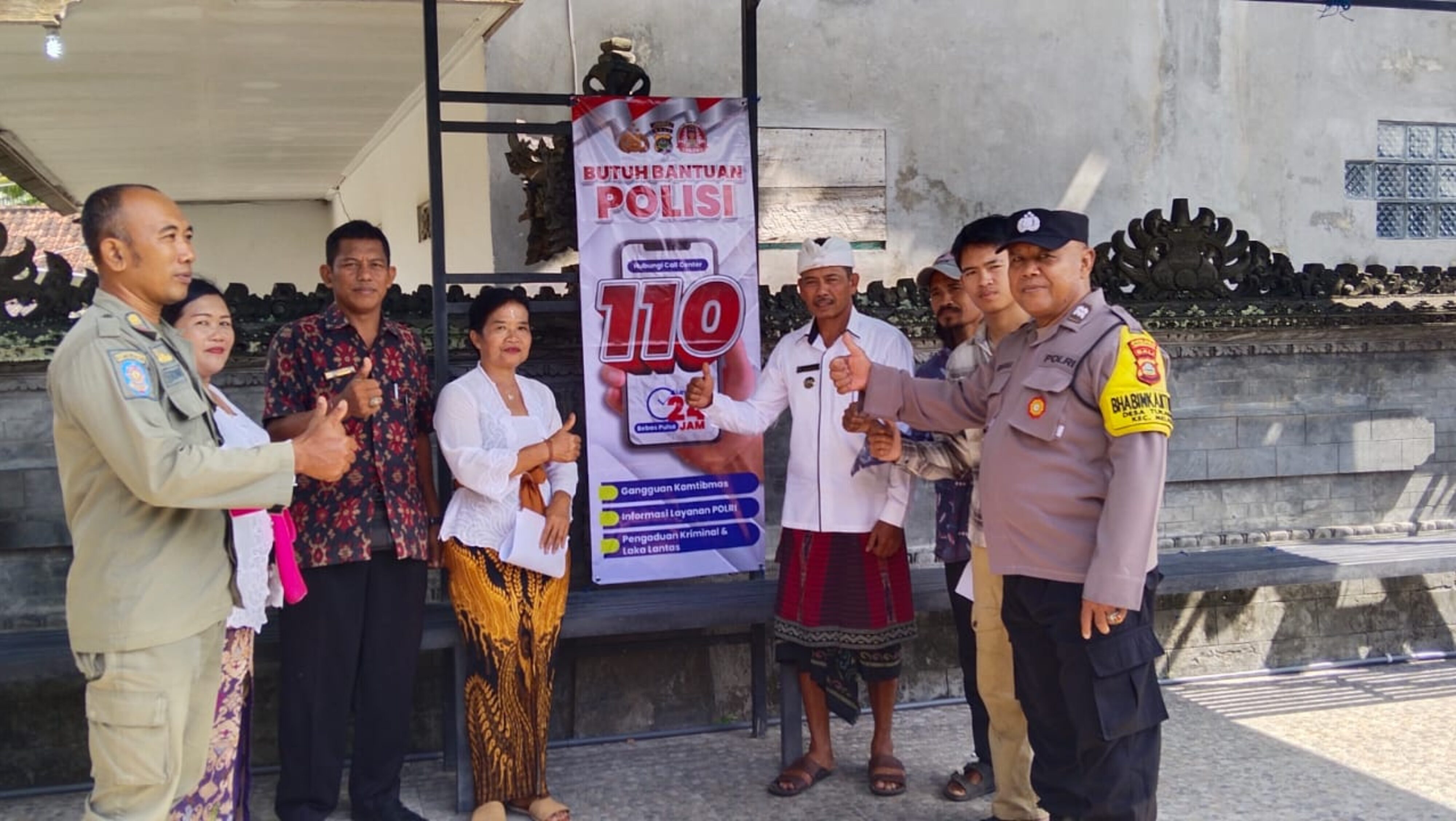 Bhabinkamtibmas Polres Jembrana Gencar Sosialisasikan Layanan 110 Ke Warga, Biar Tambah Aman!