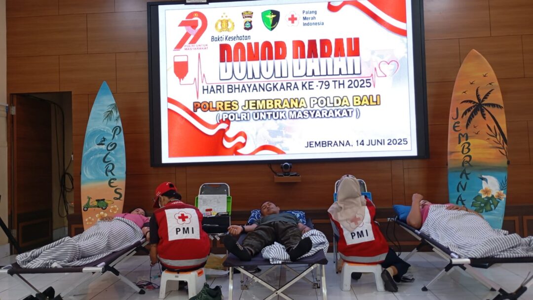 Polres Jembrana Gelar Donor Darah, Kapolres: Ini Bentuk Kepedulian Nyata Polri Untuk Masyarakat