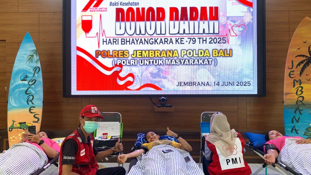 Kapolres Jembrana Ikut Donor Darah, Tegaskan Komitmen Polri Hadir Untuk Masyarakat