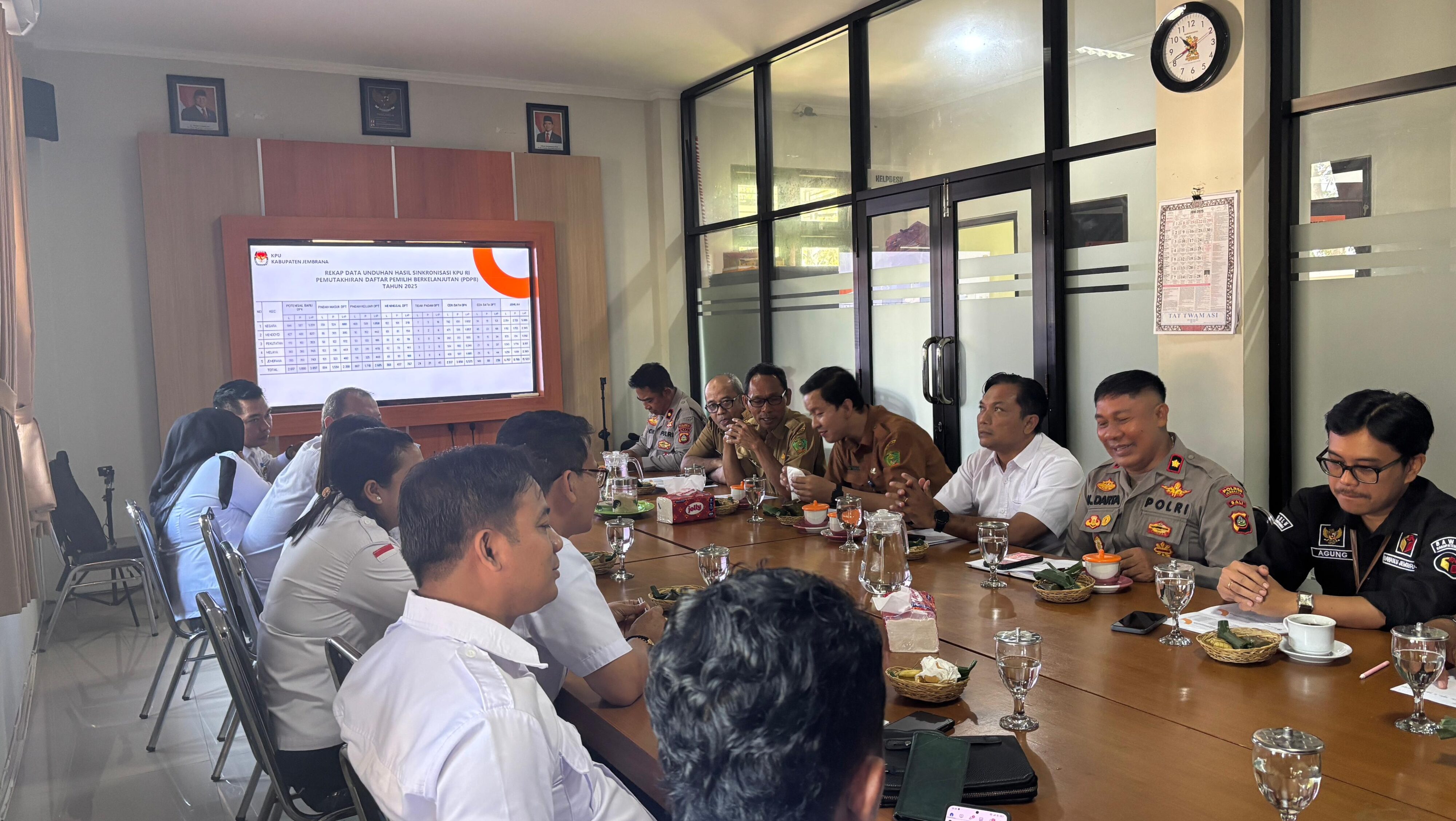 Waka Polres Jembrana Hadiri Rakor Pemutakhiran Data Pemilih Semester II Tahun 2025