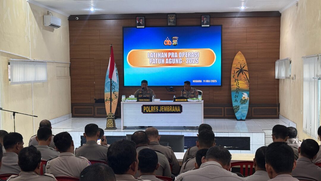 Polres Jembrana Gelar Pembukaan Latihan Pra Operasi Patuh Agung 2025, Tekankan Tertib Lalu Lintas Humanis