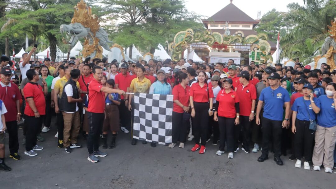 Hut Kota Negara Ke -130, Pemkab Jembrana Gelar Fun Walk Dan Germakin